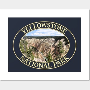 Grand Canyon of the Yellowstone at Yellowstone National Park in Wyoming Posters and Art